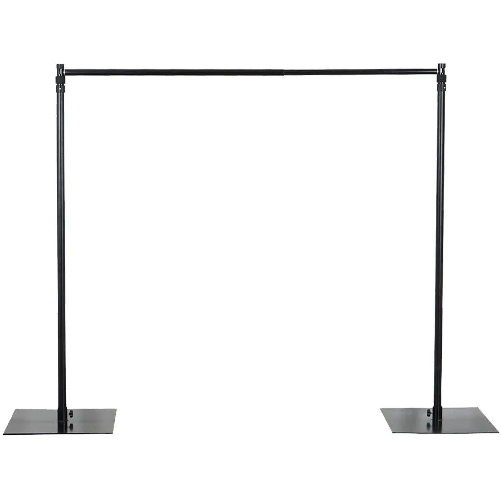 10ft x 10ft Adjustable Heavy Duty Pipe and Drape Kit Backdrop Support with Weighted Steel Base