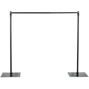 10ft x 10ft Adjustable Heavy Duty Pipe and Drape Kit Backdrop Support with Weighted Steel Base