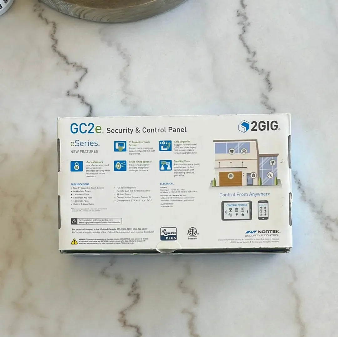 2GIG GC2e Security & Control Panel eSeries