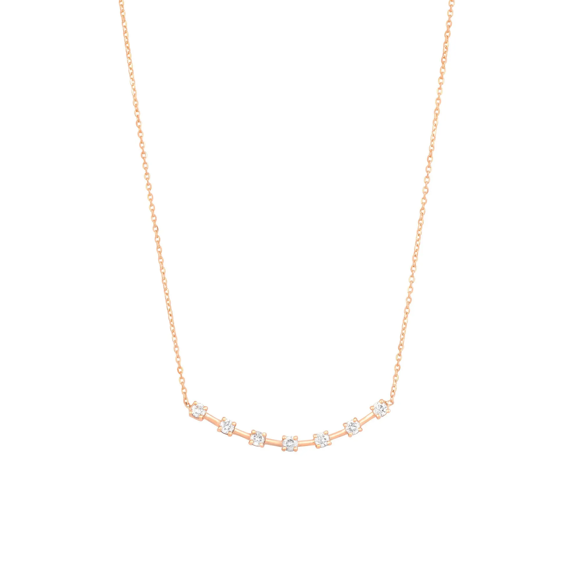 Alexa's 18K Rosegold Necklace w. Diamonds