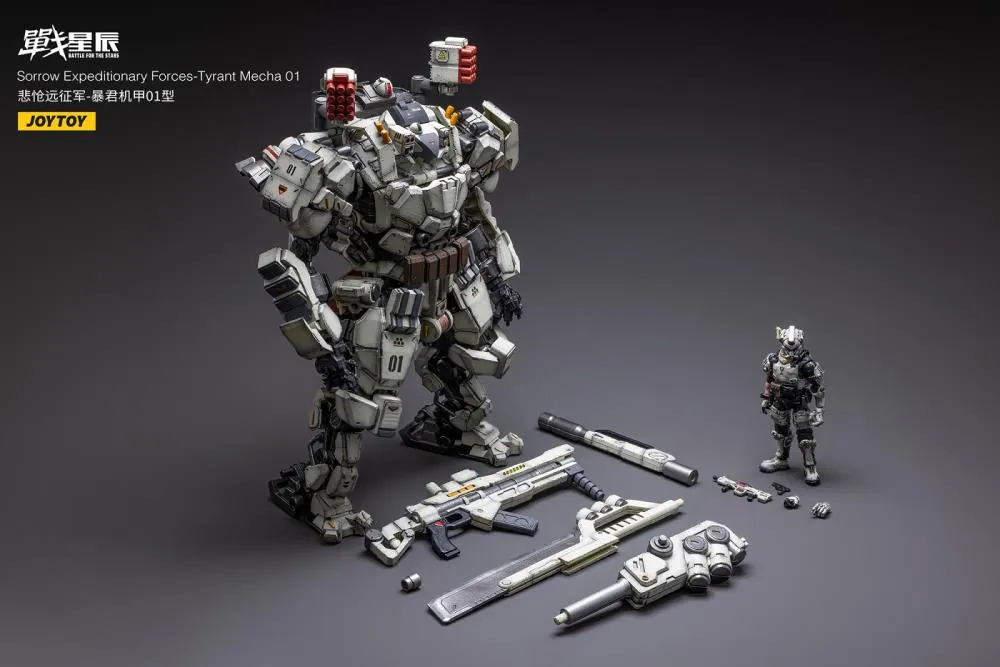 Battle for the Stars Sorrow Expeditionary Forces Tyrant Mecha 01 With Pilot 1/18 Scale Figure Set