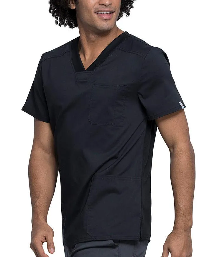 Cherokee Workwear Revolution Tech Men's 3 Pocket V-Neck Top