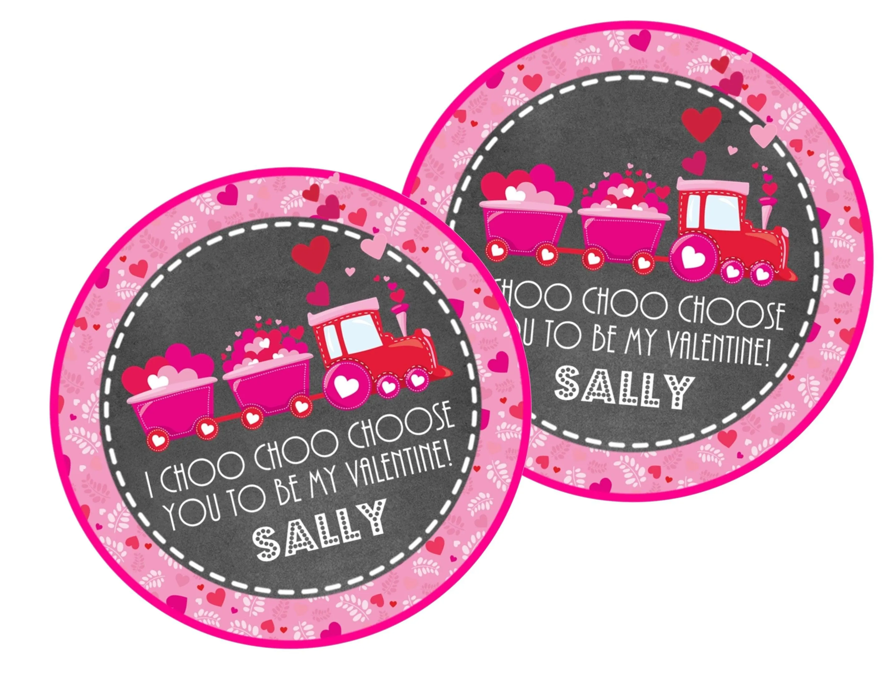 Choo Choo Train Valentine's Day Stickers