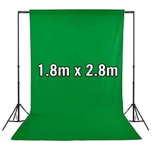 Chroma Key Green Screen 1.8M x 2.8M Cotton Muslin Background