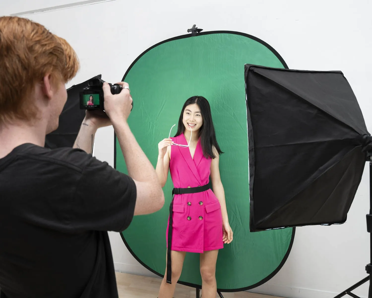 Chroma Key Green/Blue Double Sided Nylon Collapsible Pop Up Backdrop (1.5 x 2.1M)