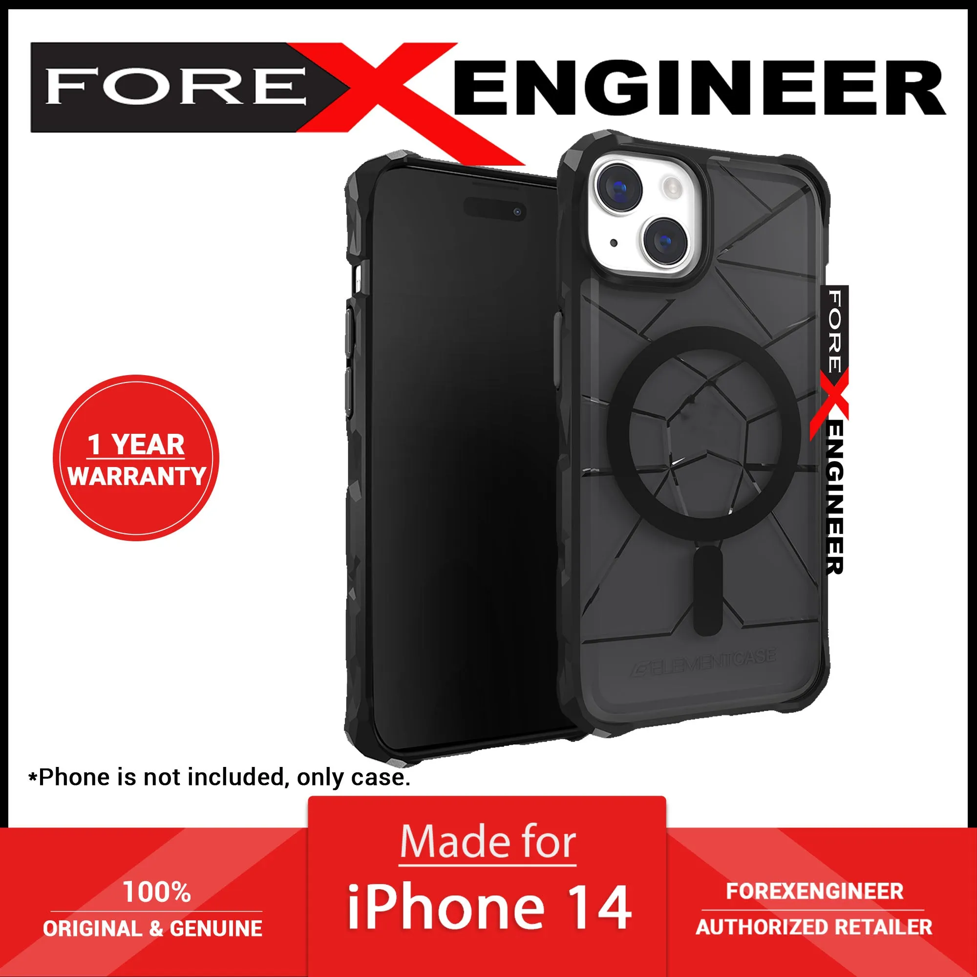 Element Case Special Ops X5 MagSafe for iPhone 14 - Smoke-Black (Barcode: 810046113134 )