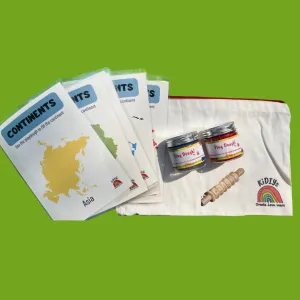 Explore the world Continent Playdough Travel Mats - Age 3 