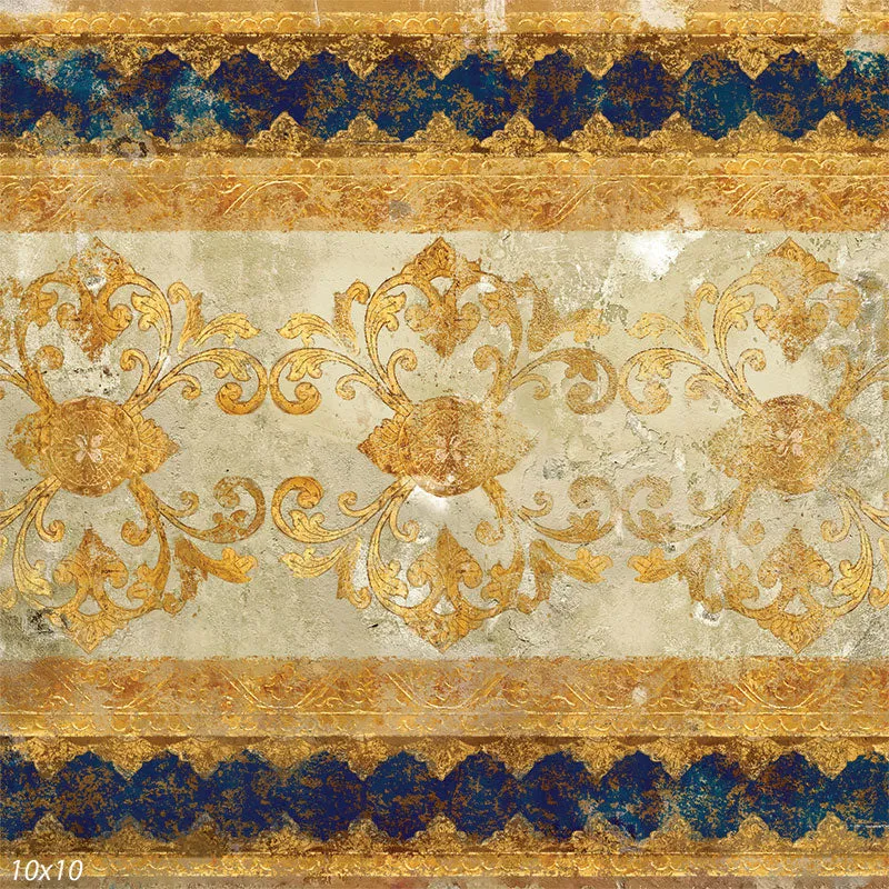 Florentine Medallion Blue Backdrop