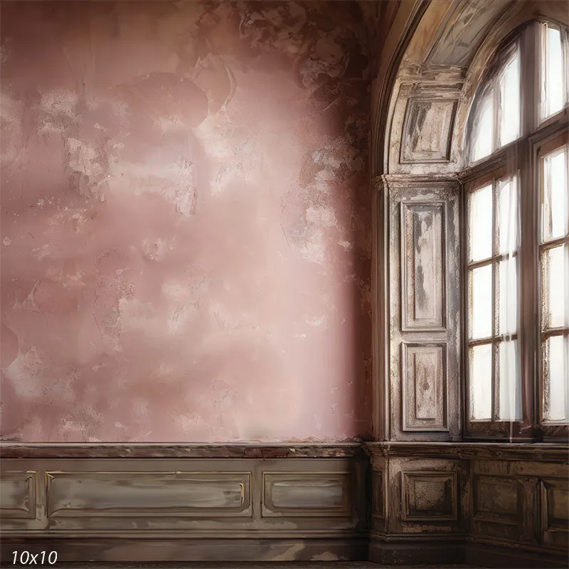 French Pink Window Wall Backdrop