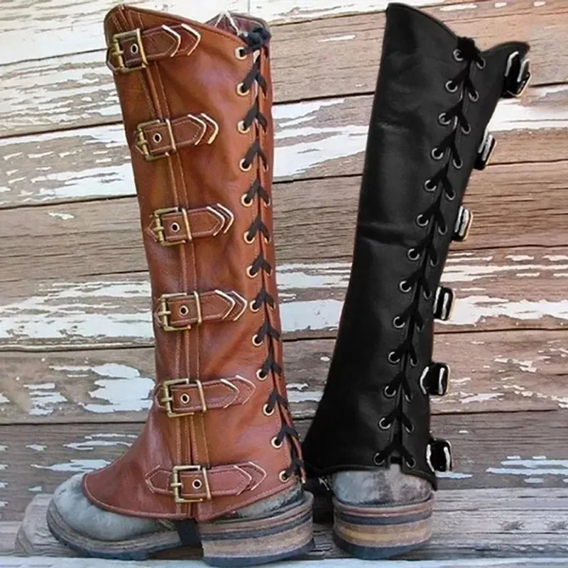 Funki Buys | Boots | Men's Women's LARP Leather Leg Armor