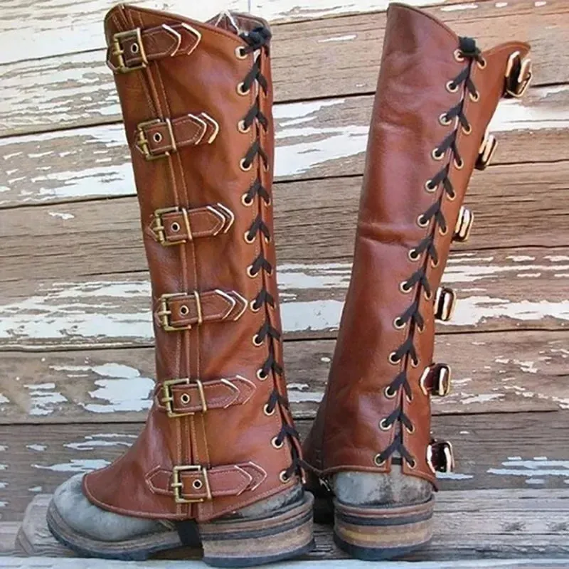 Funki Buys | Boots | Men's Women's LARP Leather Leg Armor