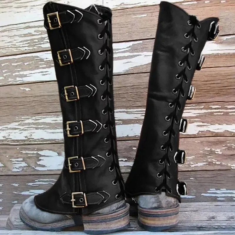 Funki Buys | Boots | Men's Women's LARP Leather Leg Armor