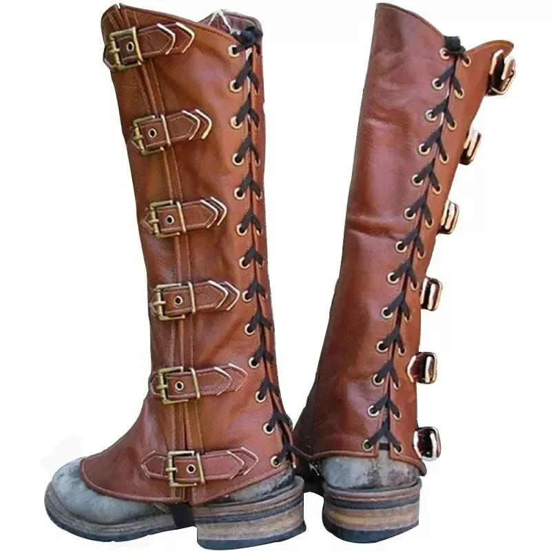 Funki Buys | Boots | Men's Women's LARP Leather Leg Armor