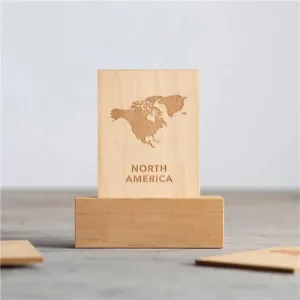 Gladfolk Wooden Continent Flashcards & Stand- FINAL SALE