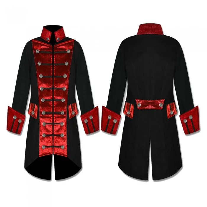 Gothic Steampunk Pirate Coat for Men