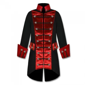 Gothic Steampunk Pirate Coat for Men