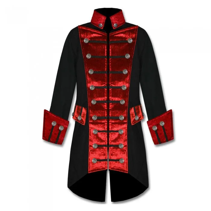 Gothic Steampunk Pirate Coat for Men