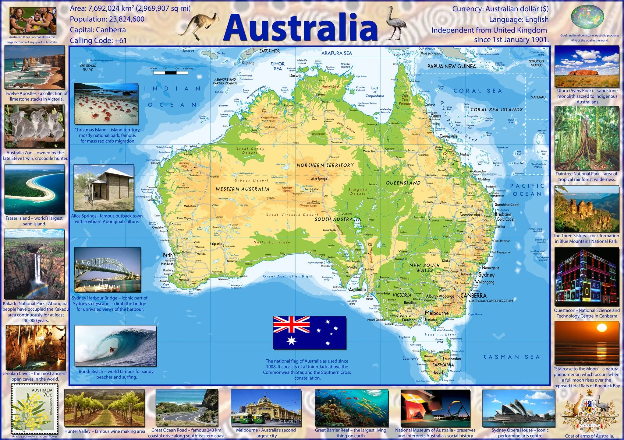 Illustrated Map of Australia