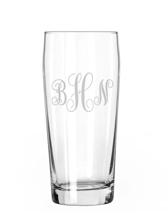 Intertwined Script Monogram Glassware