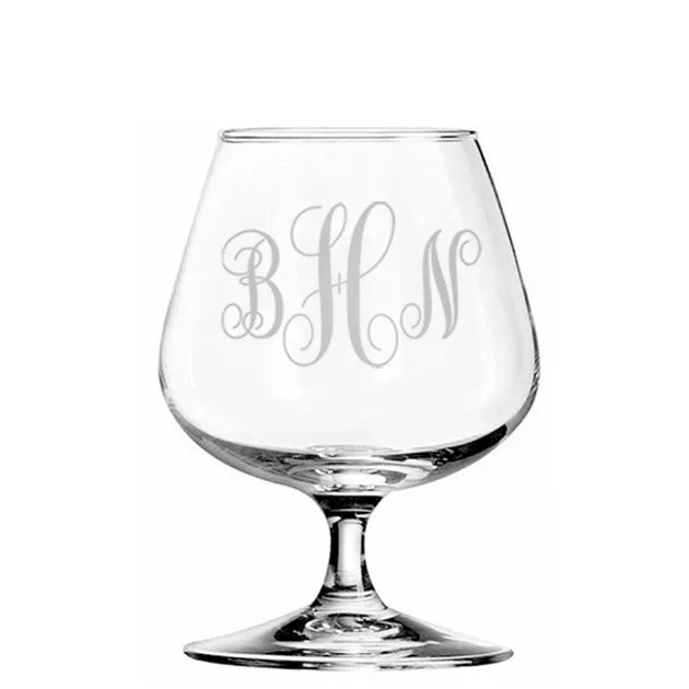 Intertwined Script Monogram Glassware