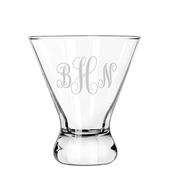 Intertwined Script Monogram Glassware