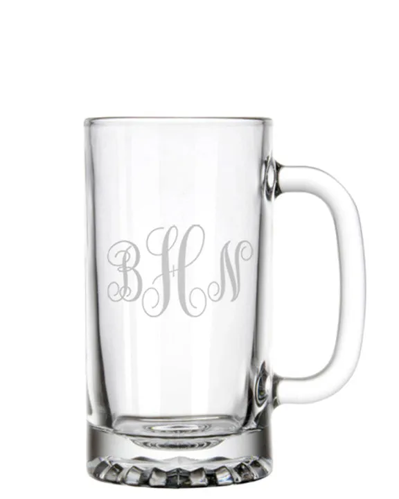 Intertwined Script Monogram Glassware