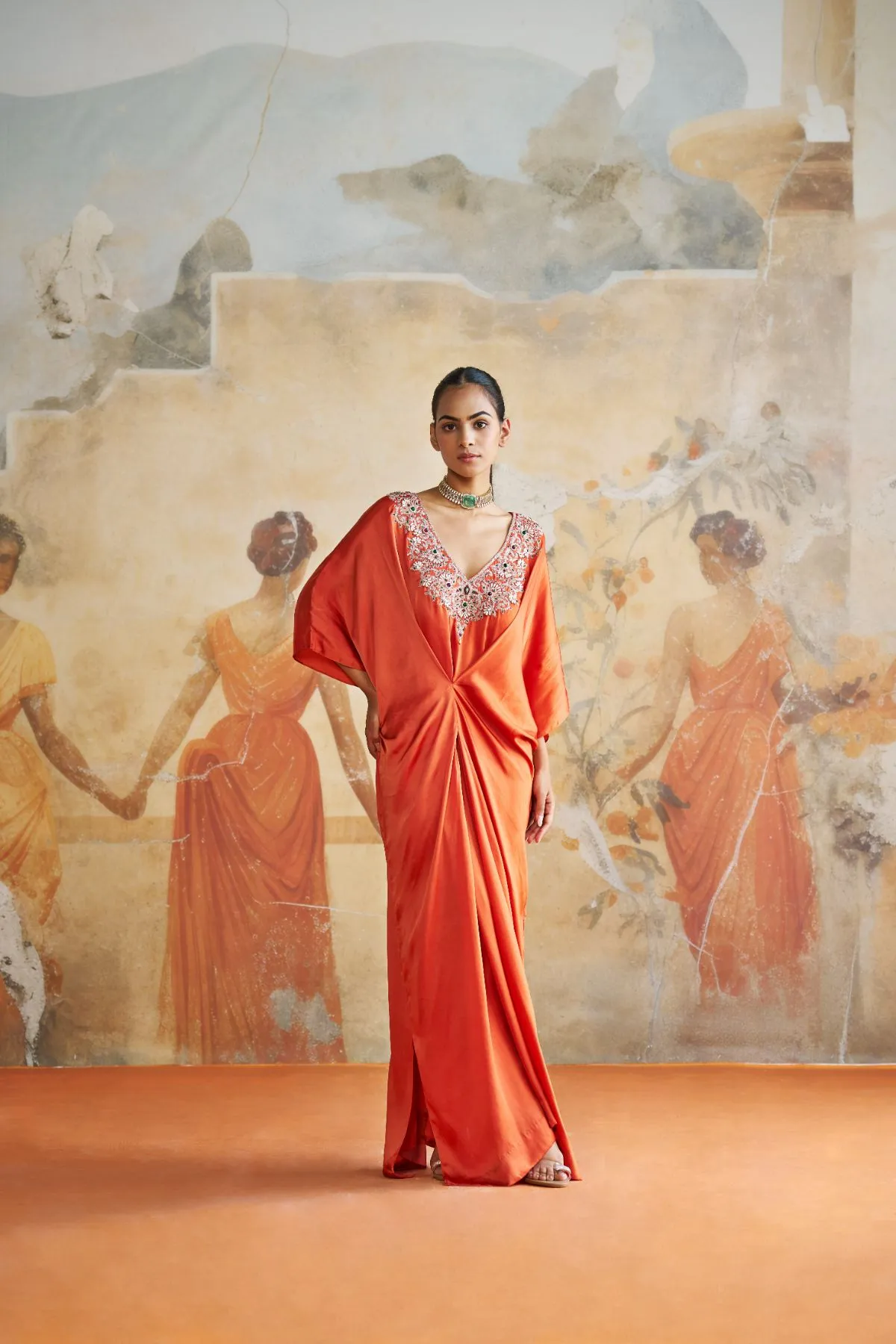 Jeweled Tangerine Kaftan