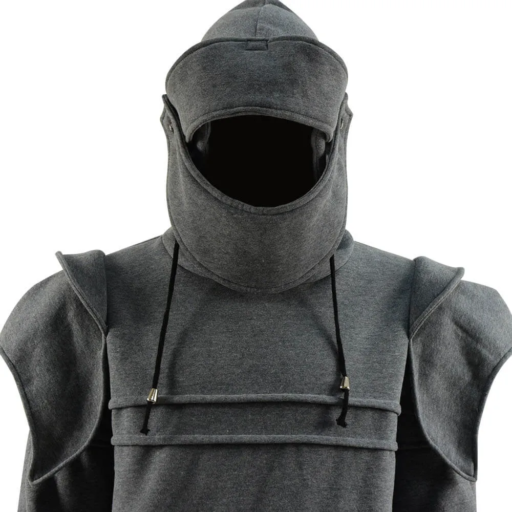 Knight Hoodie Medieval Armor Sweatshirt Winter Hooded Jacket Costume