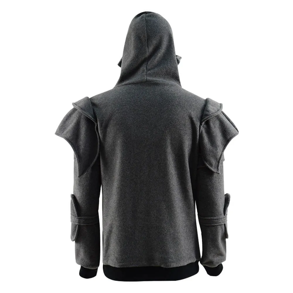 Knight Hoodie Medieval Armor Sweatshirt Winter Hooded Jacket Costume