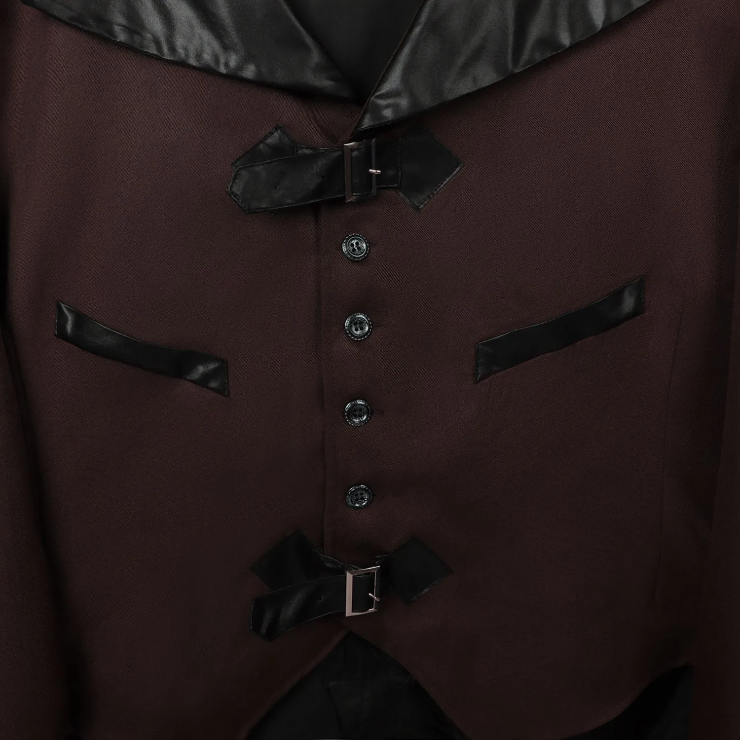 Mens Gothic Steampunk Jacket Medieval Victorian Renaissance Tailcoat Vampire Halloween Costume Vintage Collar Coat