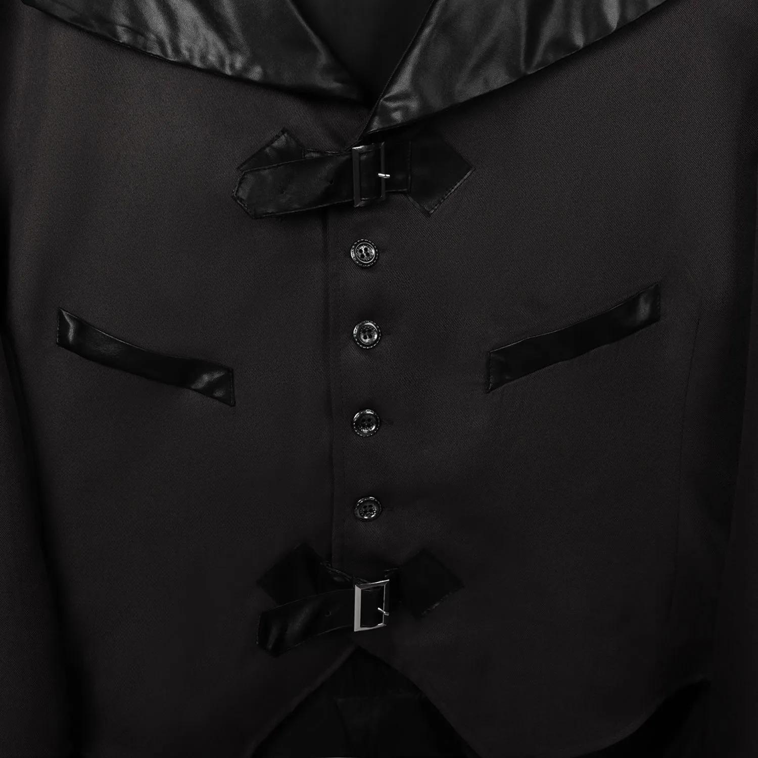 Mens Gothic Steampunk Jacket Medieval Victorian Renaissance Tailcoat Vampire Halloween Costume Vintage Collar Coat