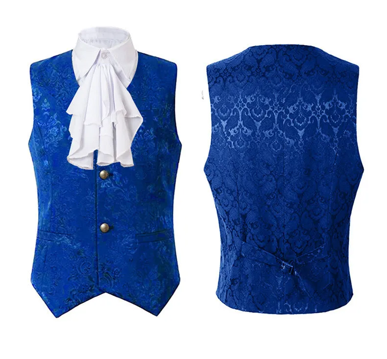 Mens Gothic Vest Waistcoat Steampunk Victorian Renaissance Costume