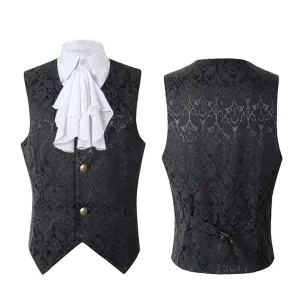 Mens Gothic Vest Waistcoat Steampunk Victorian Renaissance Costume