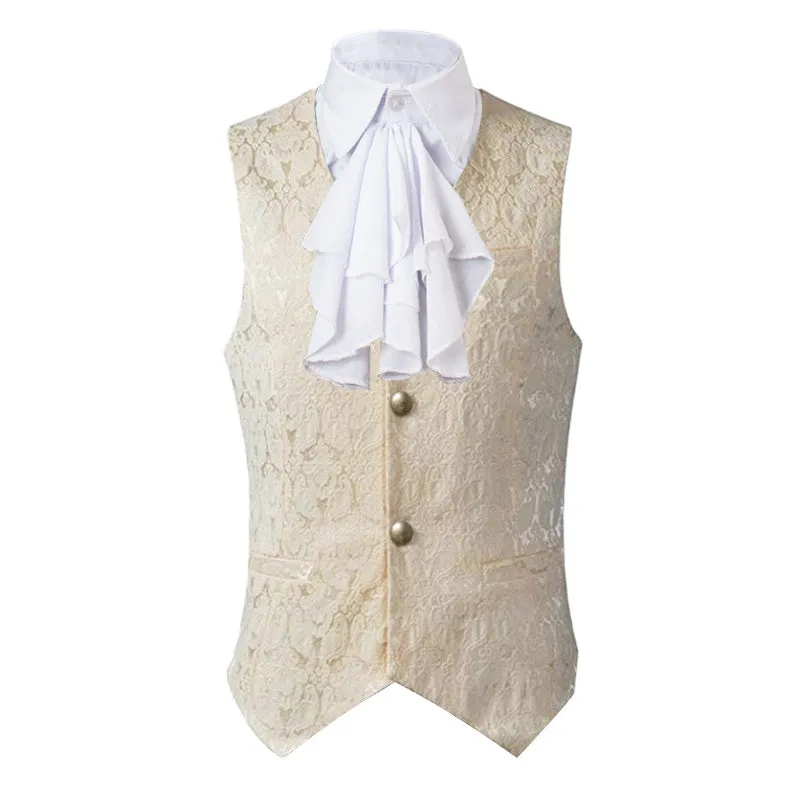 Mens Gothic Vest Waistcoat Steampunk Victorian Renaissance Costume