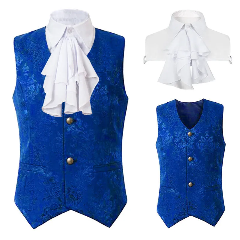 Mens Gothic Vest Waistcoat Steampunk Victorian Renaissance Costume