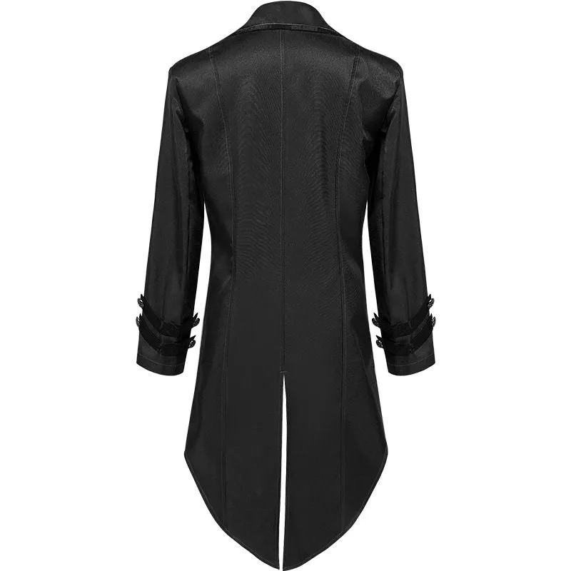 Men's Steampunk Gothic Tailcoat Jacket Victorian Pirate Vampire Costume