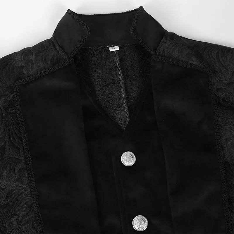 Mens Steampunk Medieval Jacket, Gothic Victorian Renaissance Tailcoat Halloween Costume Frock Coat