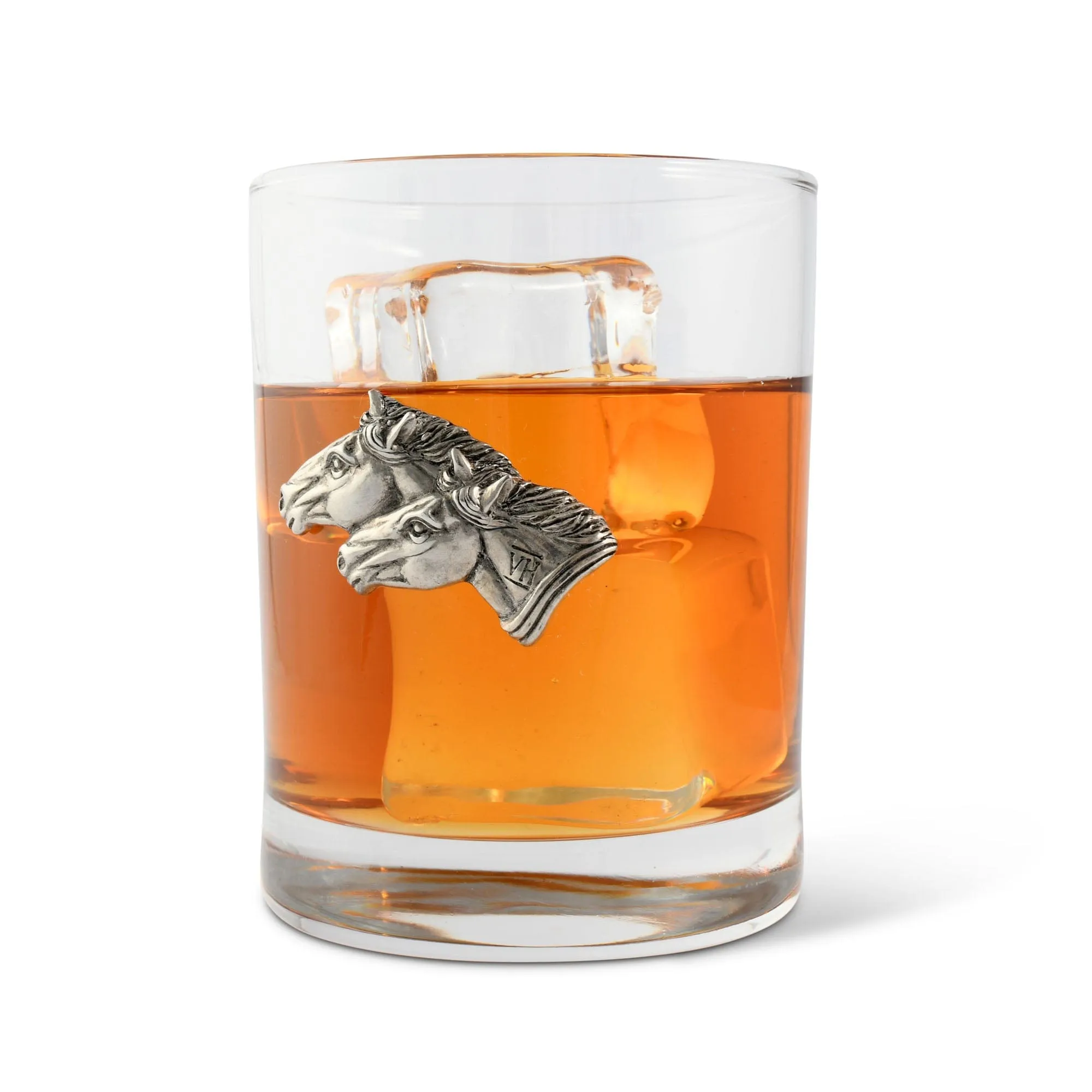 Running Horse Double Old Fashion Bar Glass