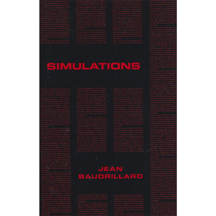 Simulations - Jean Baudrillard