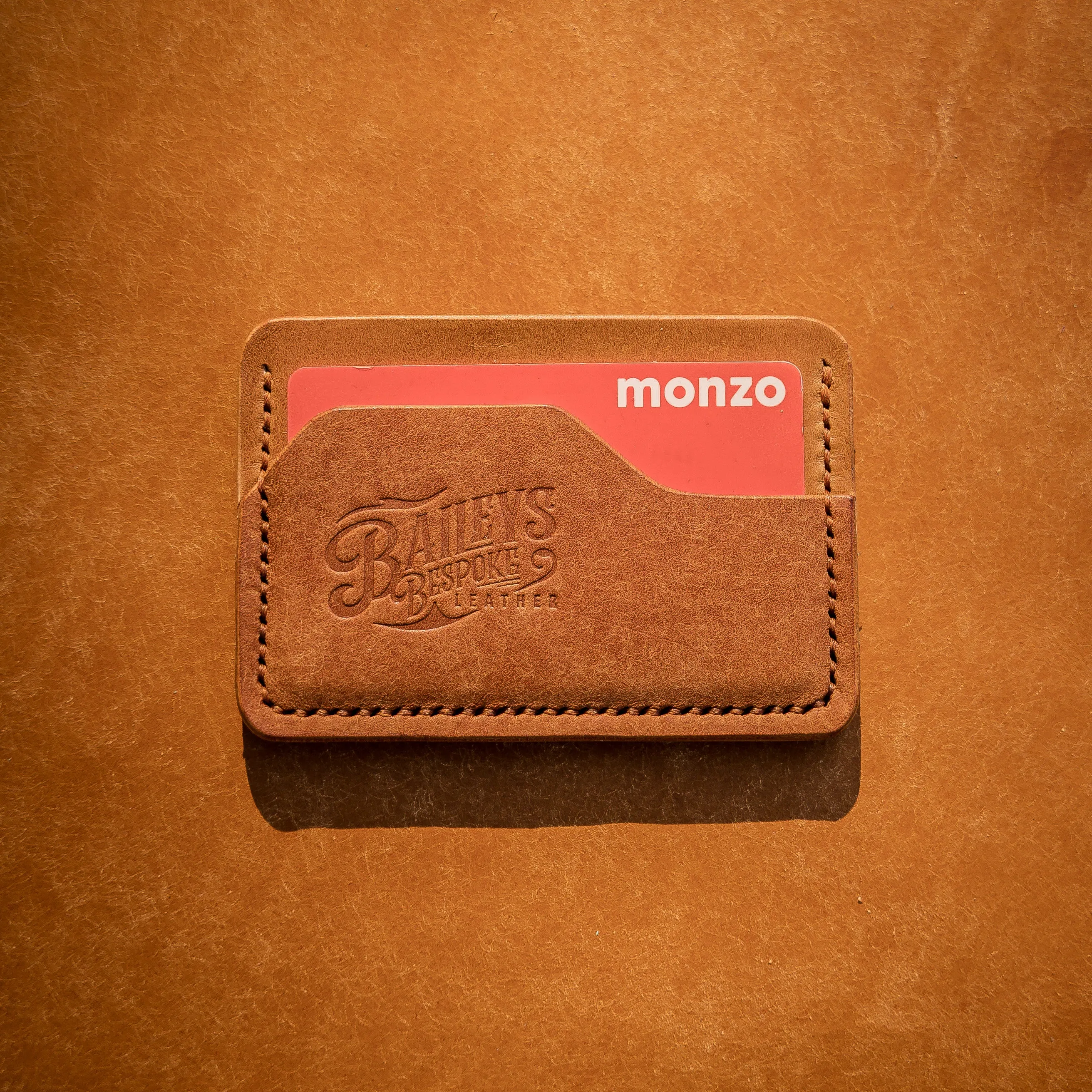 'SlimJim' Leather Travel Card Holder - Tan