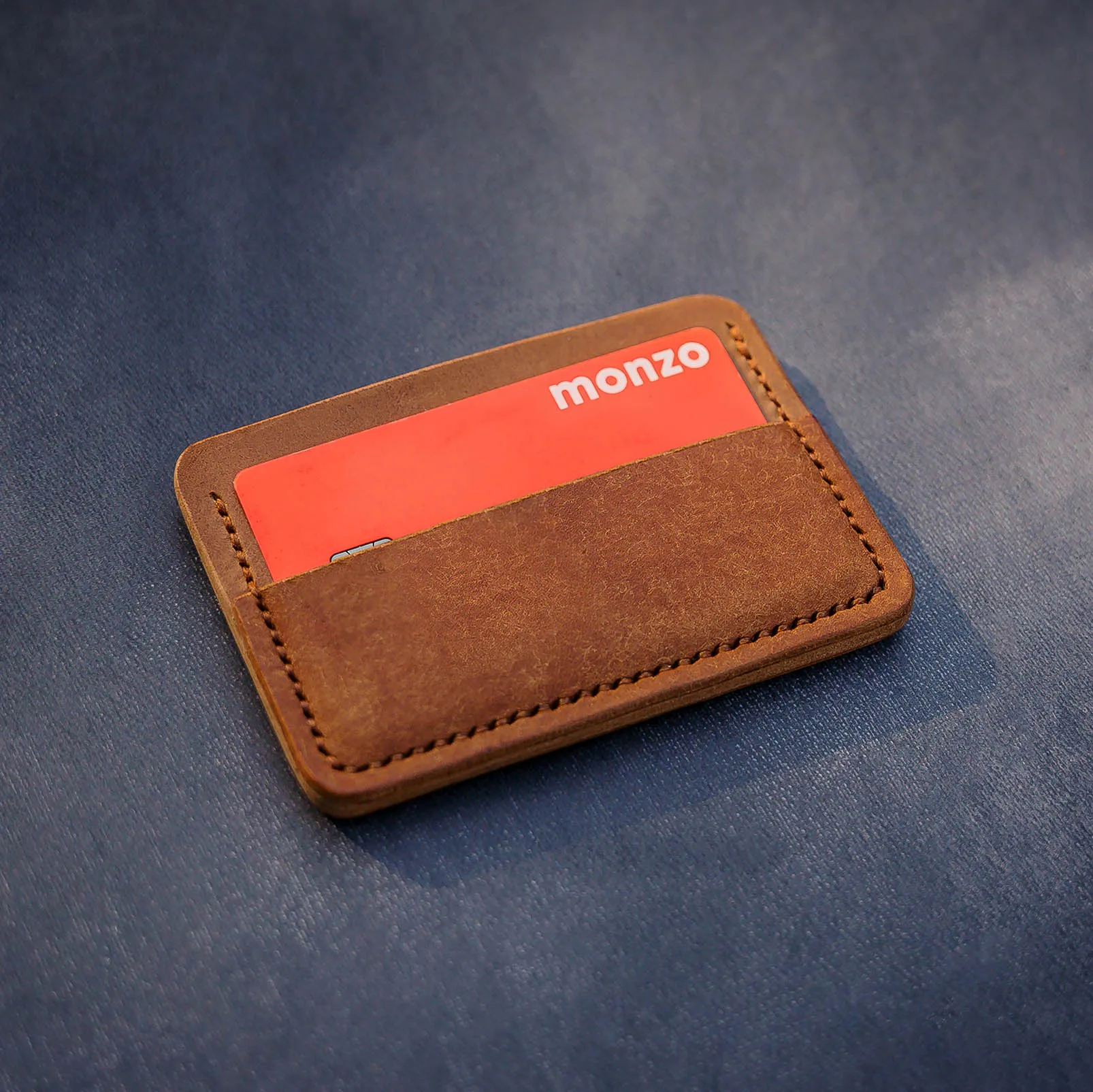 'SlimJim' Leather Travel Card Holder - Tan