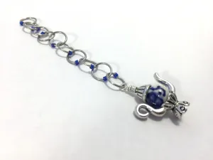 Snagless Beaded Chain Row Counter ~ Cobalt Oxide