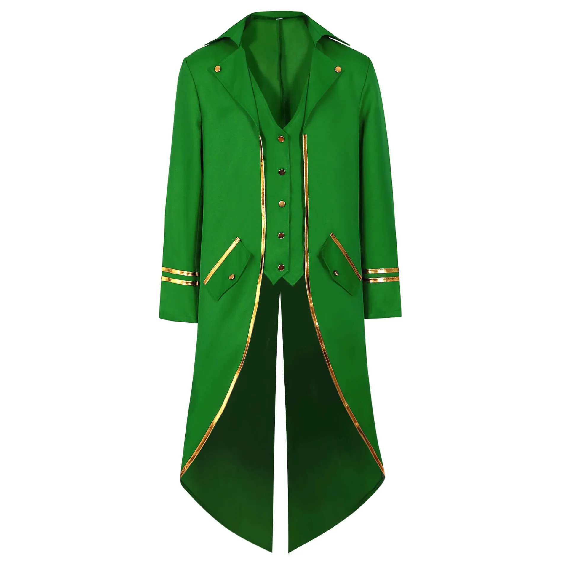 St Patricks Day Outfit Mens Saint Patty’s Medieval Tuxedo Leprechaun Costume with Plus Size