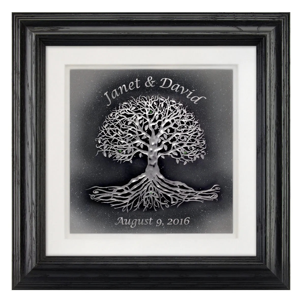 Tree of Life with Custom Text — Framed 12 x 12