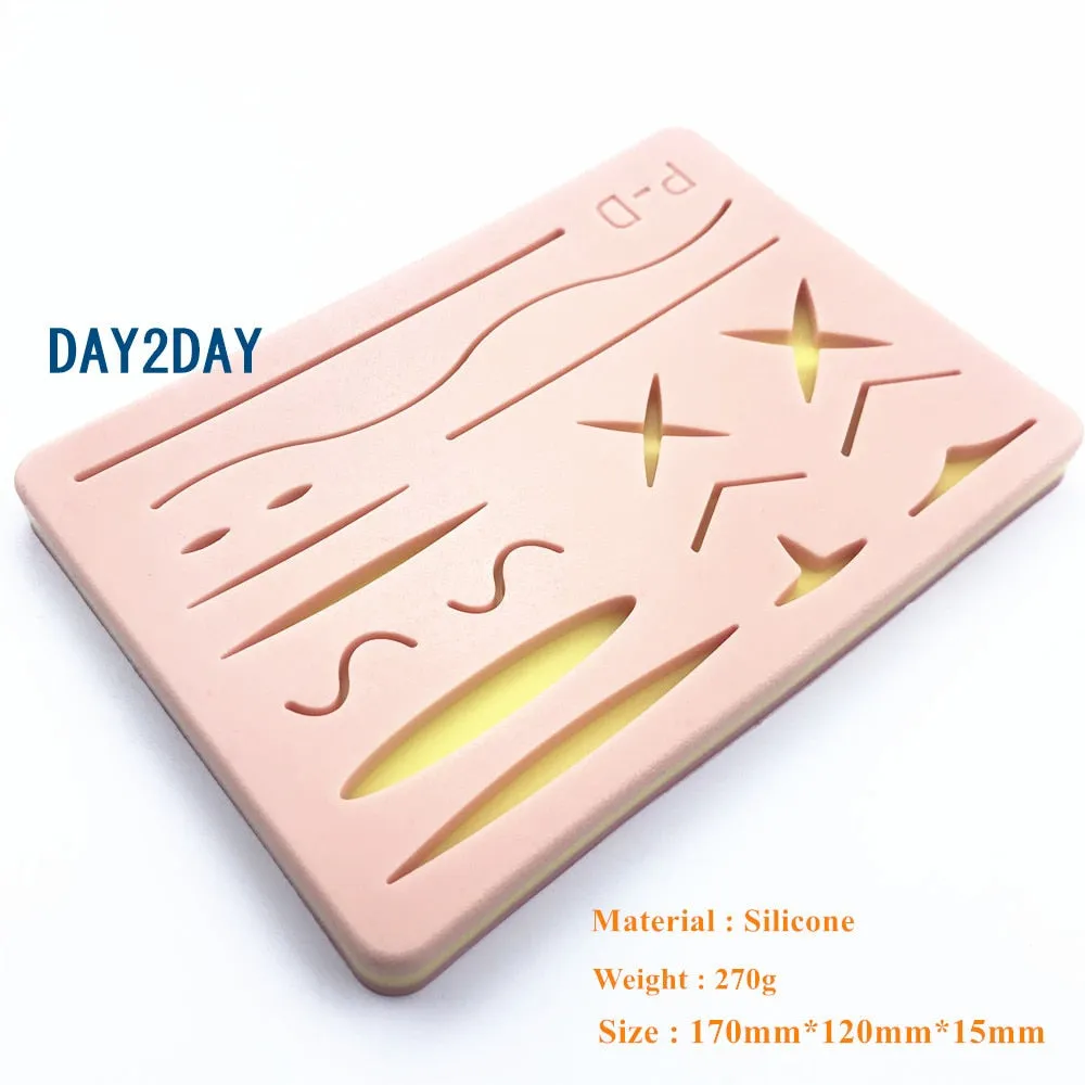 Wound silicone suture pad Human Traumatic Skin Model Suturing Training Pad for Doctor Nurse Student Practice model